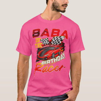 Baba der Geburtstagsracer Race Party Familienmatte T-Shirt
