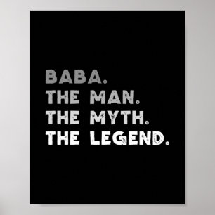 baba der Mann der Mythos der Legende coole Baba Poster