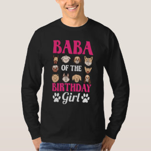 Baba des Geburtstags-Girl-Hunde Paw Bday Party Cel T-Shirt