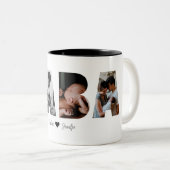 Baba Foto Collage Geschenk Vater oder Opa Zweifarbige Tasse (VorderseiteRechts)