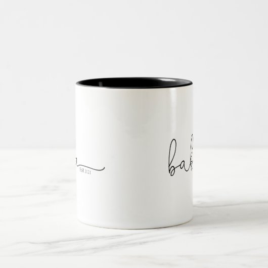 Baba gegründet | Baba-Geschenk Zwei-Tonen-Kaffee-T Zweifarbige Tasse (Mittel)