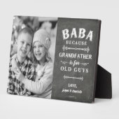 Baba Großvater Vatertag Kinder Foto Fotoplatte (Seite)