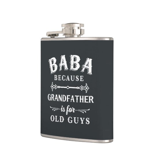 Baba | Großvater von Funny ist für alte Typ Flachmann (Links)