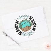 BABA IS LIEBE große runde Aufkleber (Umschlag)