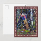 Baba Jaga Postkarte (Vorne/Hinten)