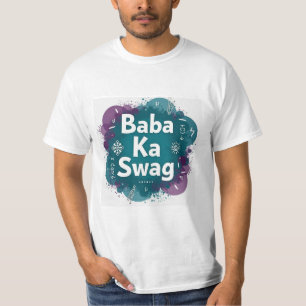 Baba Ka Swag Fette Desi-Abstracte Hindi-Grafik T-Shirt