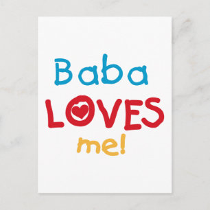 Baba Lieben Me T - Shirt und Geschenke Postkarte