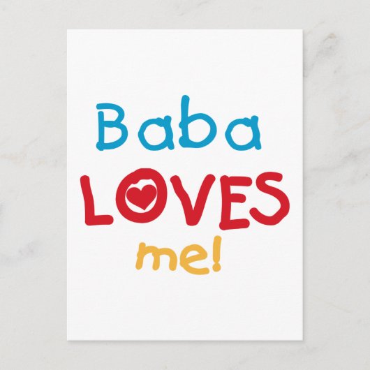 Baba Lieben Me T - Shirt und Geschenke Postkarte (Vorderseite)