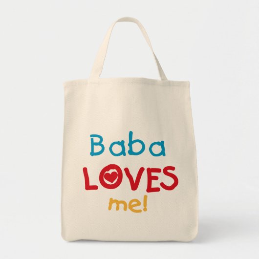 Baba Lieben Me T - Shirt und Geschenke Tragetasche (Vorne)