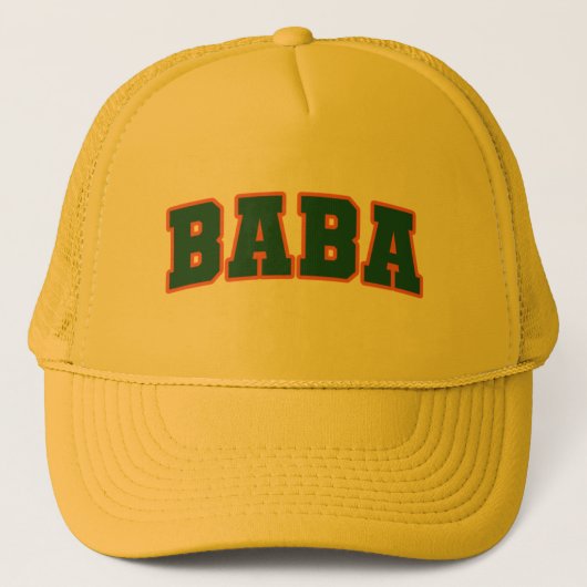 BABA RUST GREEN FÜR VATER TRUCKERKAPPE (Vorderseite)