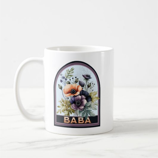 Baba Vintage Floral Großmutter Kaffeetasse (Links)