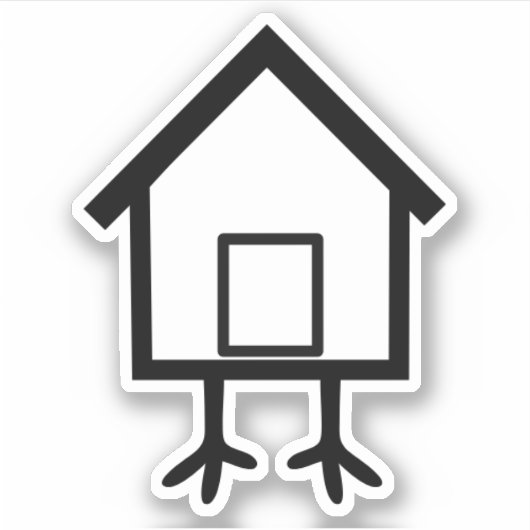 Baba Yaga Chicken Hut Aufkleber (Vorderseite)