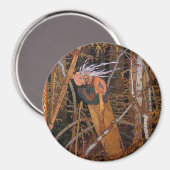 Baba Yaga Magnet (Vorderseite/Rückseite)