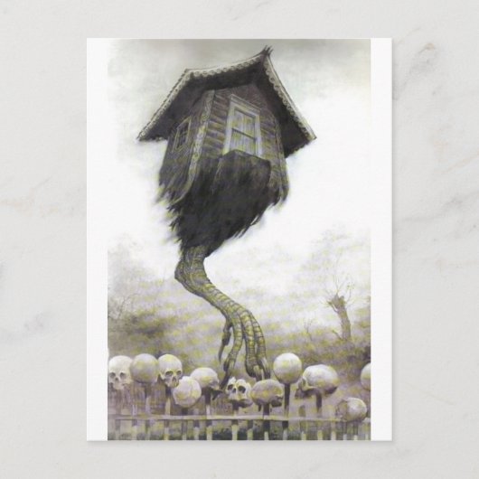 Baba Yaga Postkarte (Vorderseite)