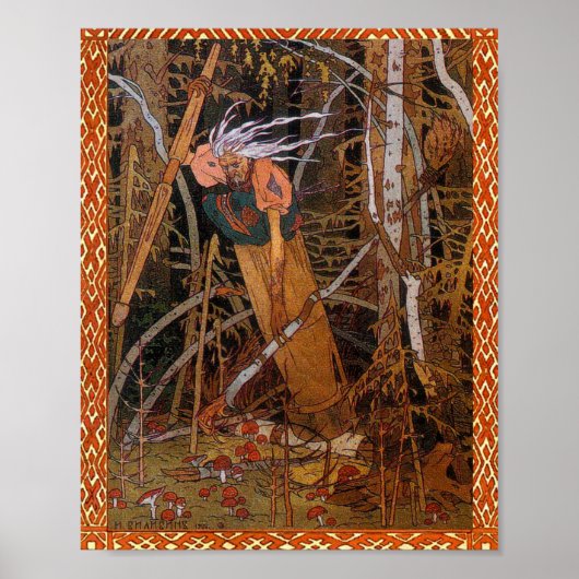 Baba Yaga - Vasilisa Beautiful By Ivan Bilibin Poster (Vorne)