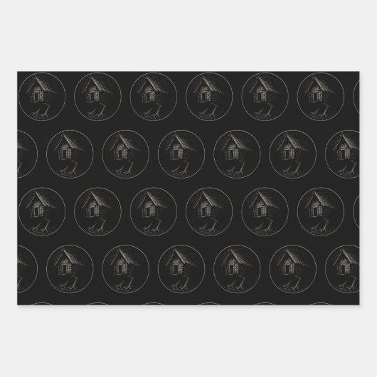 Baba Yaga's Hut Spooky Folklore Geschenkpapier Set (Vorderseite 3)