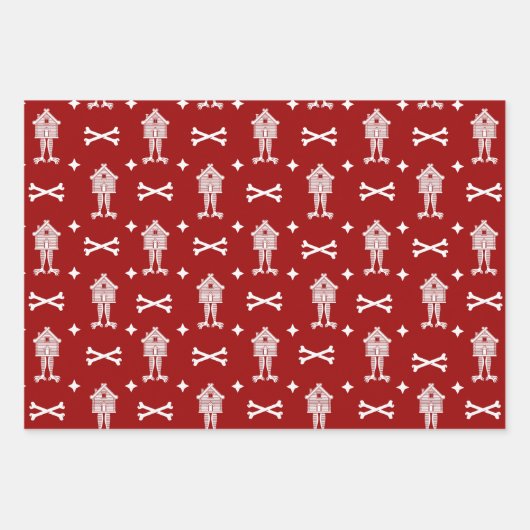 Baba Yagas Hüttenpapierblätter Geschenkpapier Set (Vorderseite)