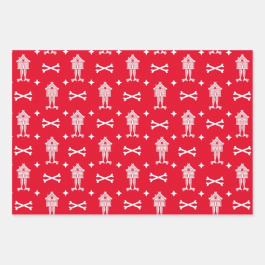 Baba Yagas Hüttenpapierblätter Geschenkpapier Set (Vorderseite 2)