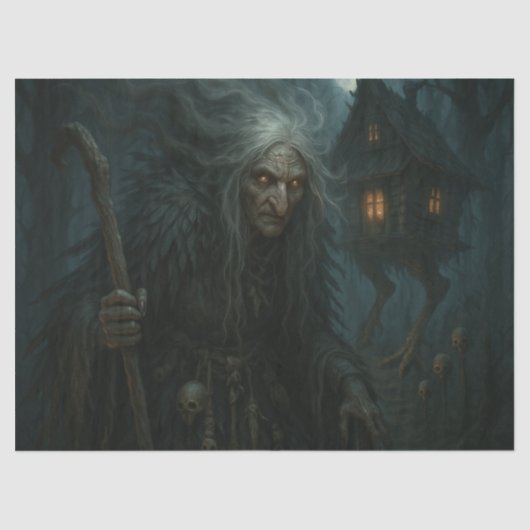 Baba Yagas verzauberter Wald Seidenpapier (Vorderseite)