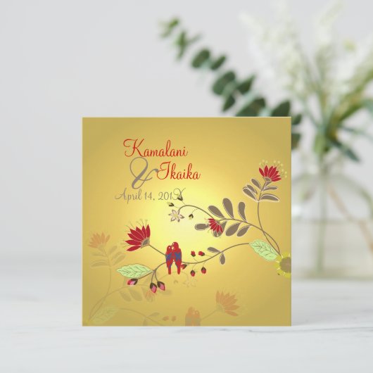 Babados Parrots auf der Zweigstelle Ali'i Einladung (Stehend Vorderseite)