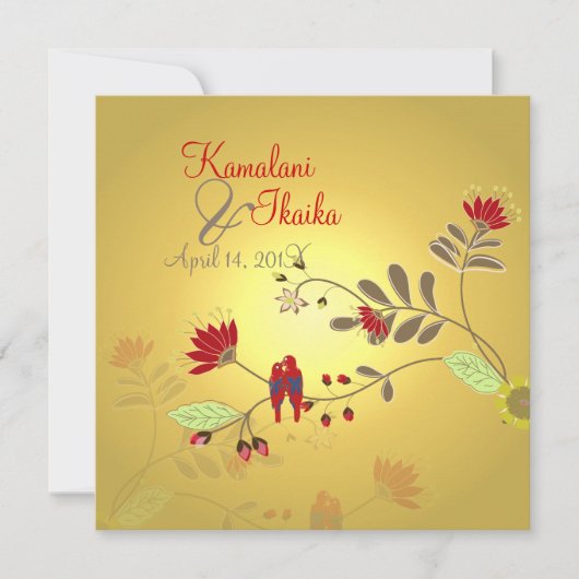 Babados Parrots auf der Zweigstelle Ali'i Einladung (Vorderseite)