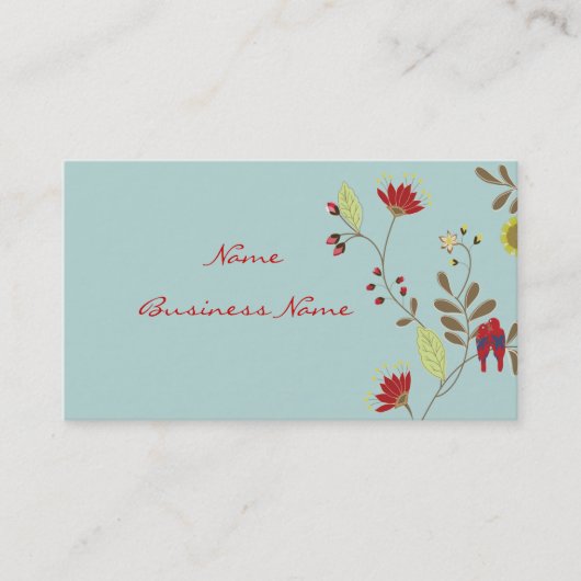 Babados Parrots Profil/DIY Hintergrundfarbe Visitenkarte (Vorderseite)