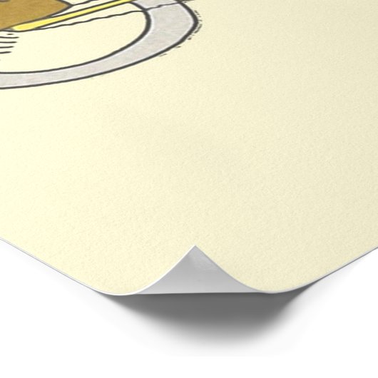 Babar fährt Fahrrad Poster (Ecke)