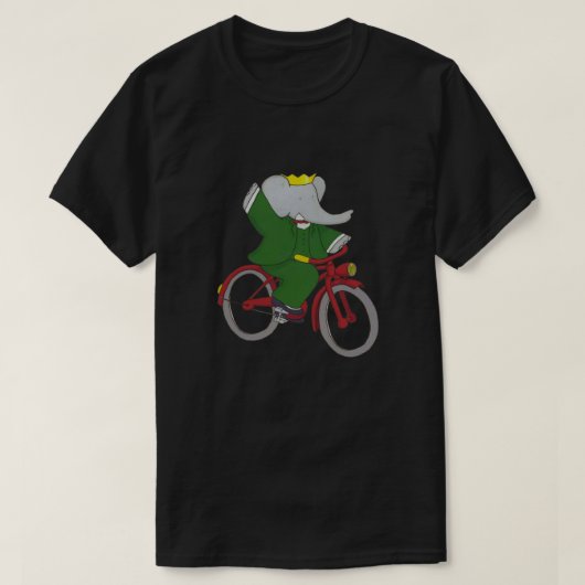 Babar reitet mit einem Bike Classic T-Shirt (Design vorne)