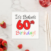 Babas 60. Geburtstag Serviette (Beispiel)
