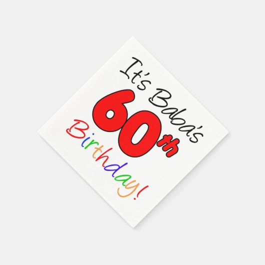 Babas 60. Geburtstag Serviette (Ecke)