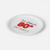 Babas 80. Geburtstag Pappteller (Schrägansicht)