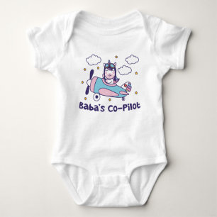 Babas Co-Pilot - Einhornflugzeug Baby Strampler