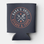 Babas Personalisiertes Jahr des Grills Dosenkühler (Vorderseite)