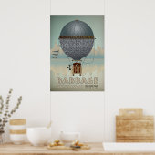Babbage von Airship Steampunk Vintage Travel Poster (Küche)