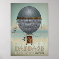 Babbage von Airship Steampunk Vintage Travel