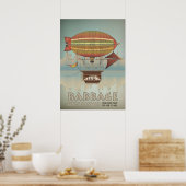 Babbage von Airship Steampunk Vintage Travel Poster (Küche)