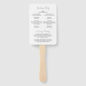 Babbette Minimalistisch Modern Wedding Program Fächer (Rückseite)