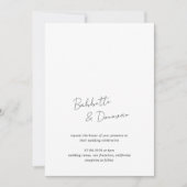 Babbette Minimalistisch Moderne Hochzeit Einladung (Vorderseite)