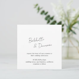 Babbette Minimalistisch Moderne Hochzeit Einladung