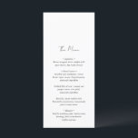 Babbette Minimalistisch Moderne Hochzeit Menükarte<br><div class="desc">Modernes Hochzeitsmenü mit einem einfachen und minimalistischen Layout.</div>