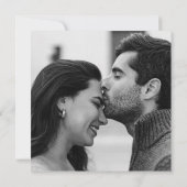 Babbette Minimalistisches Foto Moderne Hochzeit Einladung (Rückseite)