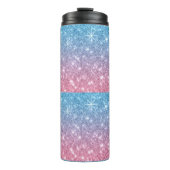 BABBLAU UND PINK GLITZER STIL TUMBLER THERMOSBECHER (Vorderseite)