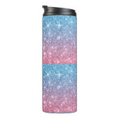 BABBLAU UND PINK GLITZER STIL TUMBLER THERMOSBECHER (Nach rechts gedreht)