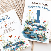 Babbling Brook erster Geburtstag Einladung