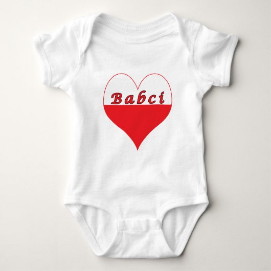 Babci polnisches Herz Baby Strampler (Vorderseite)