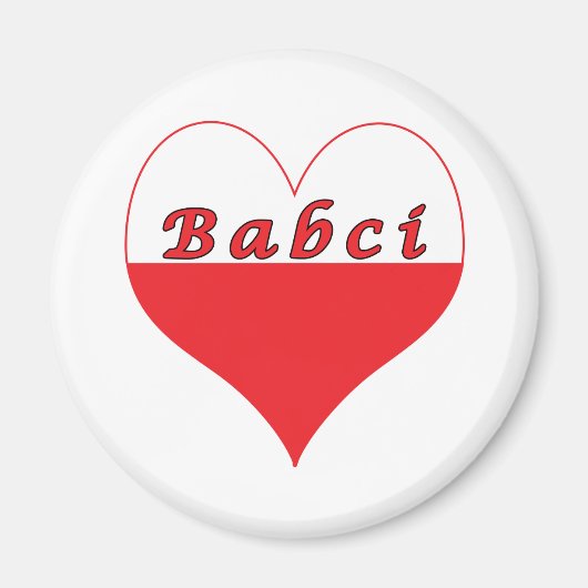 Babci Polnisches Herz Magnet (Vorne)