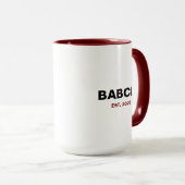 "Babcia Est. Jahr" - Das perfekte Oma-Geschenk Tasse (VorderseiteRechts)