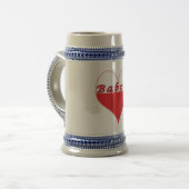 Babcia Polnisches Herz Bierglas (Vorderseite Links)