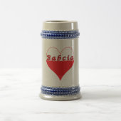 Babcia Polnisches Herz Bierglas (Mittel)