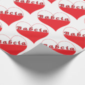 Babcia polnisches Herz Geschenkpapier (Ecke)